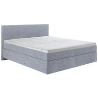 BOXSPRINGBETT 180/200 cm  in Grau  - Schwarz/Grau, Konventionell, Kunststoff/Textil (180/200cm) - Hom`in
