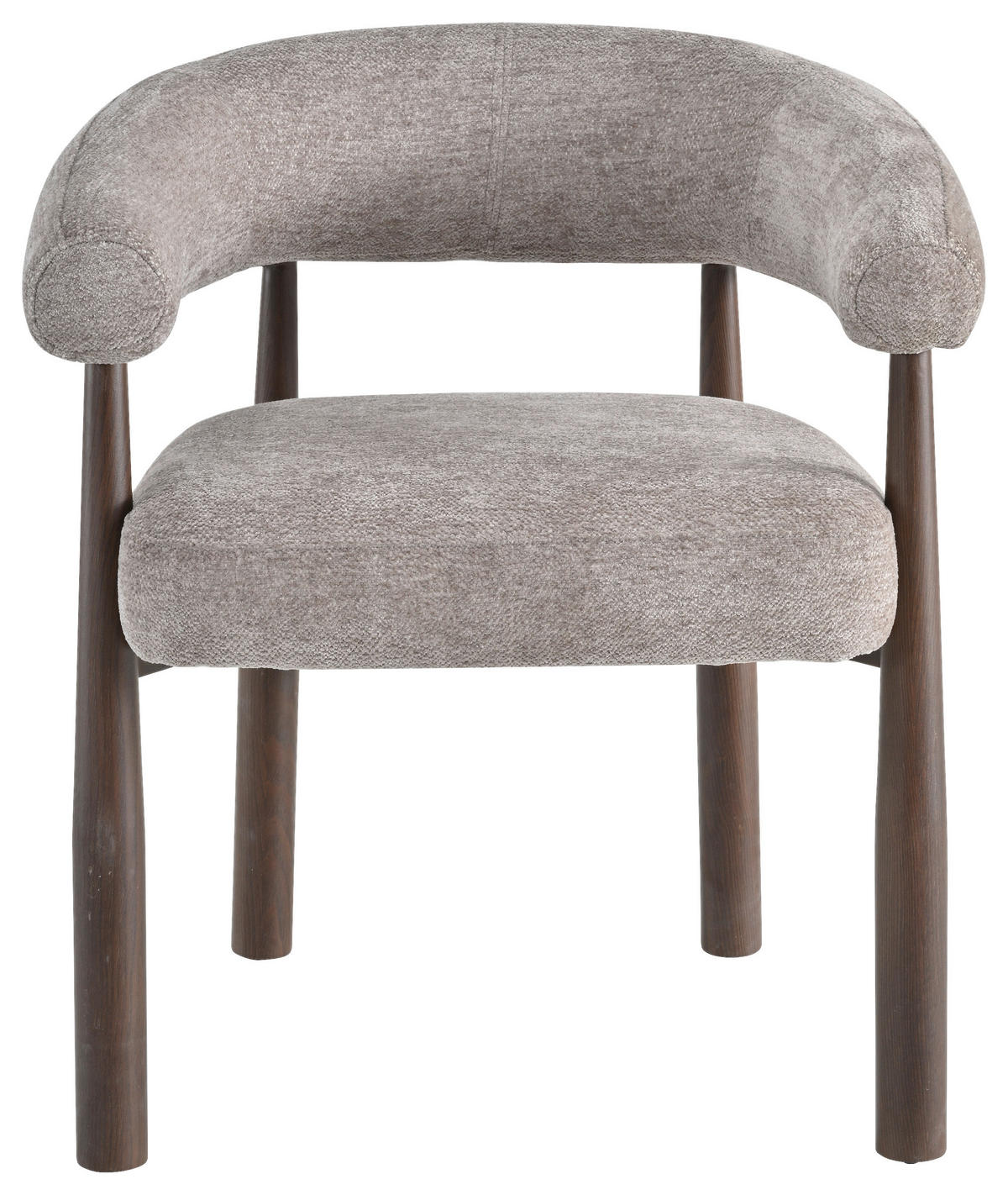 ARMLEHNSTUHL   Webstoff  Beige, Walnussfarben  - Beige/Walnussfarben, MODERN, Textil/Metall (61/75/61cm) - Livetastic