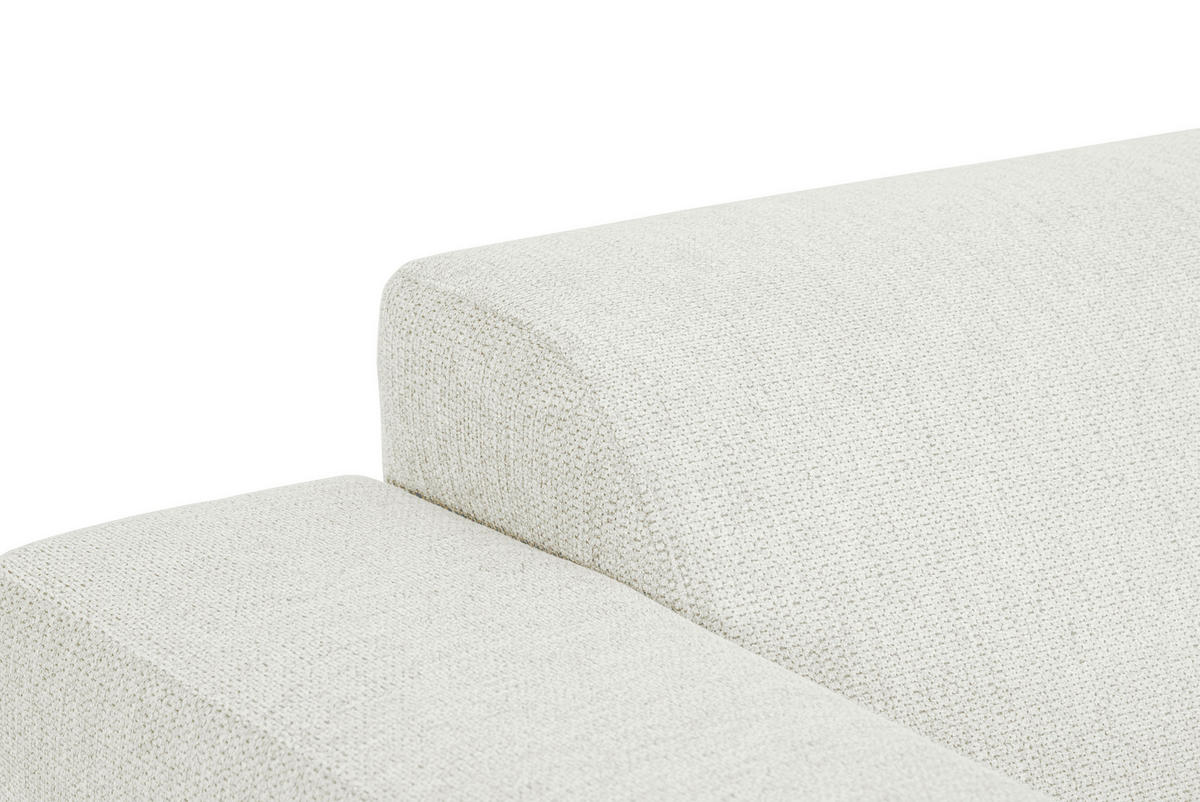 3-SITZER-SOFA OSLO_LZ Webstoff Weiß  - Schwarz/Weiß, Design, Holz/Textil (218/77/93cm) - MID.YOU