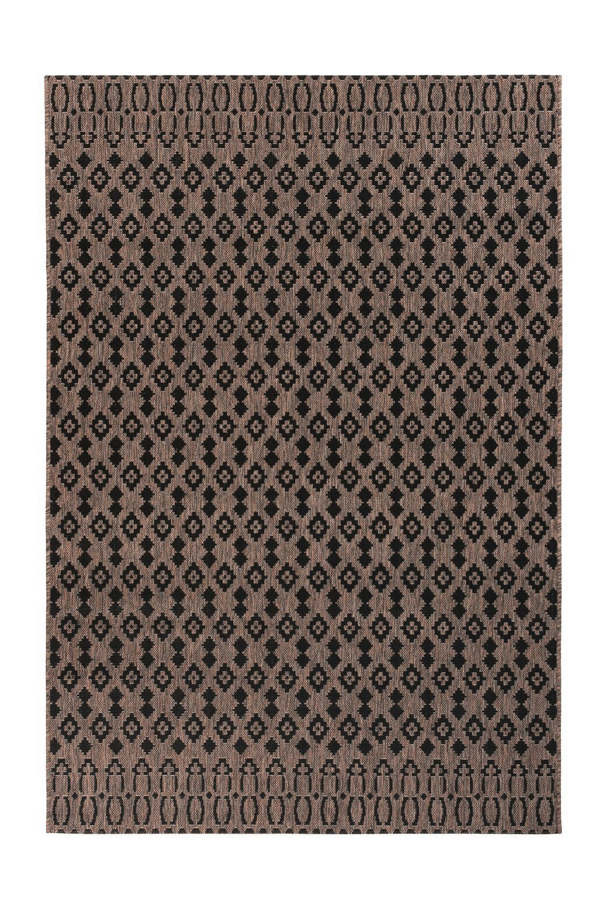 FLACHWEBETEPPICH 120/170 cm Splash 700 Grau / Braun Braun, Grau  - Braun/Grau, KONVENTIONELL, Textil (120/170cm)