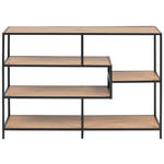 REGAL Schwarz, Eichefarben  - Eichefarben/Schwarz, MODERN, Holzwerkstoff/Metall (114/78/35cm) - Xora