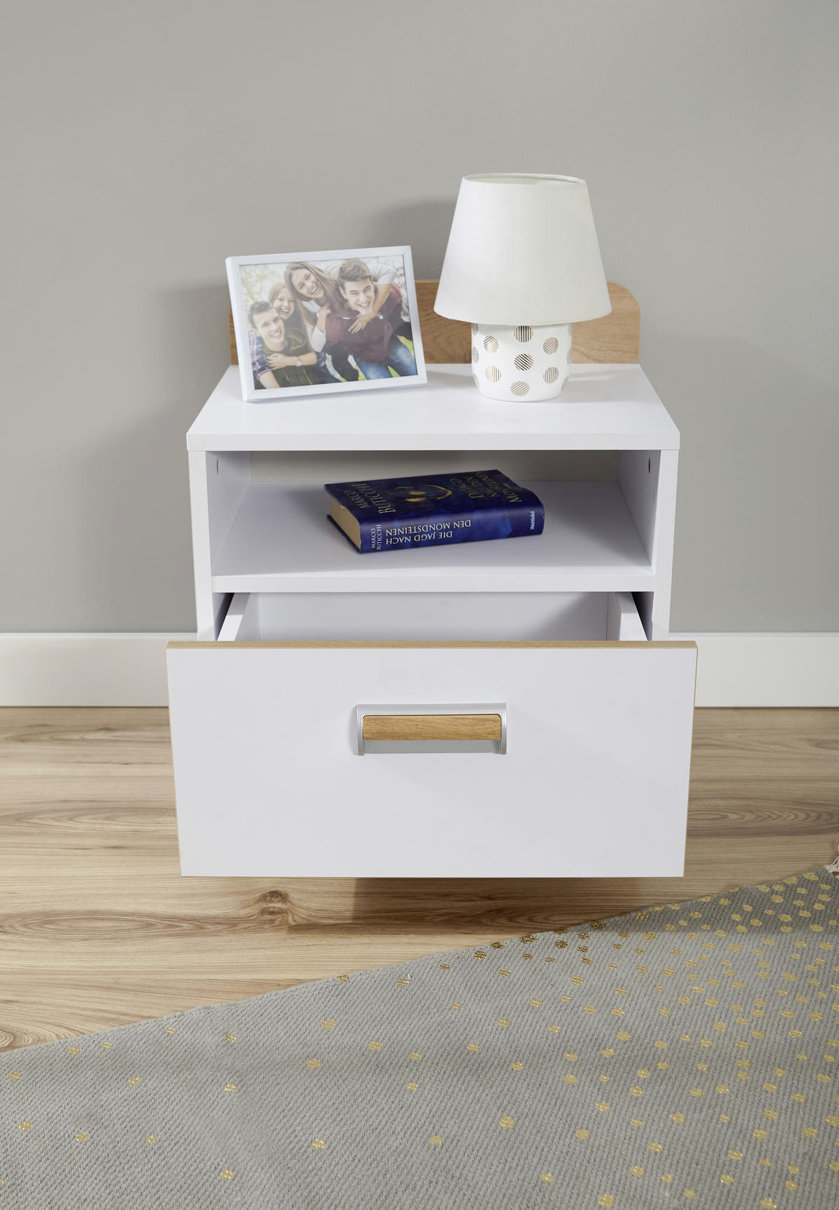 JUGENDZIMMER Weiß, Eschefarben  - Eschefarben/Birkefarben, MODERN, Holz/Holzwerkstoff (80/190cm) - MID.YOU