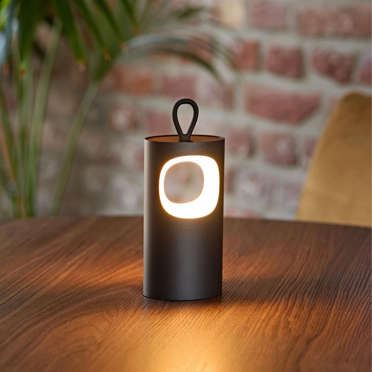 AKKU-TISCHLEUCHTE Lunari 6/8,3/16 cm   - Schwarz, Design, Metall (6/8,3/16cm)