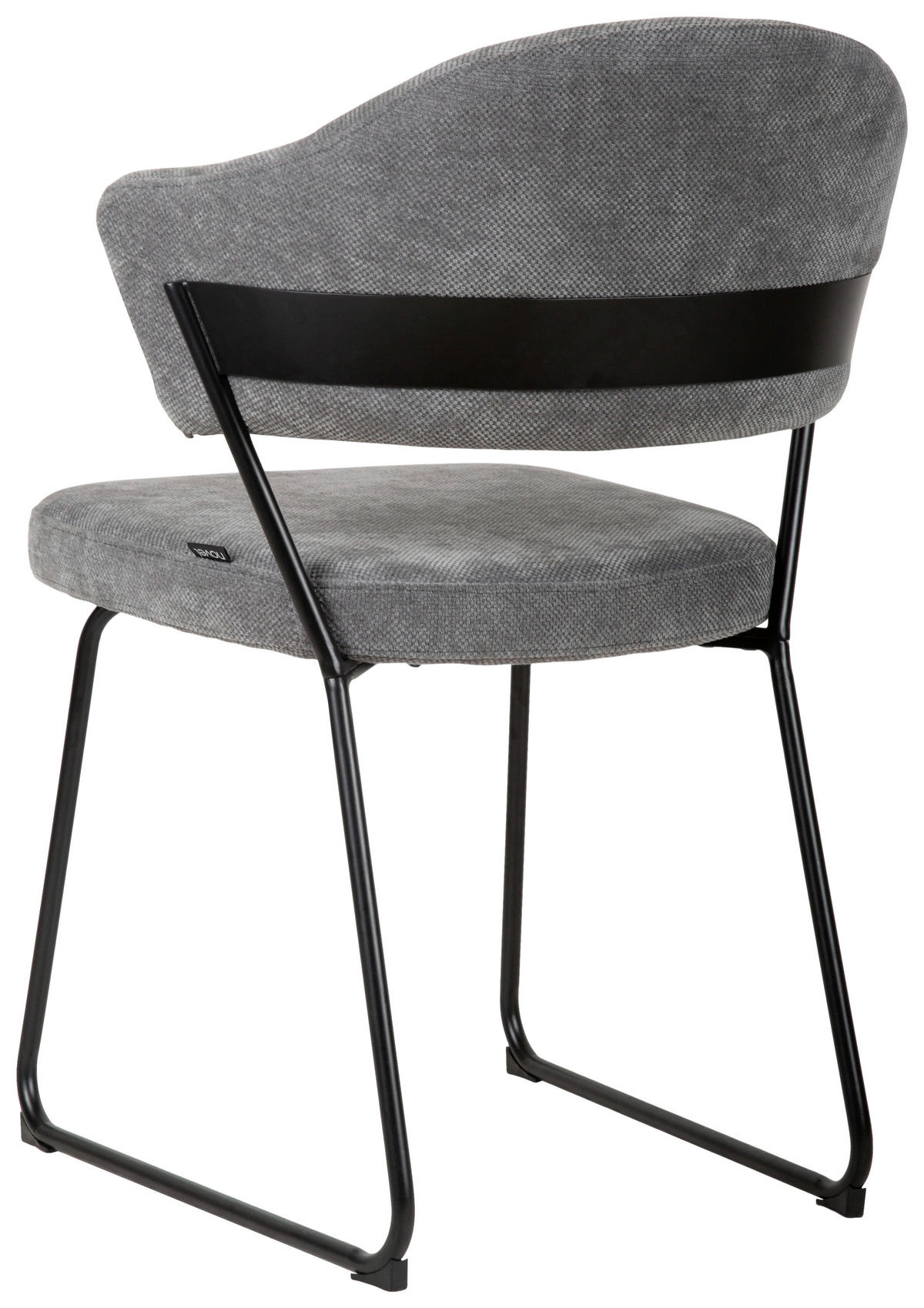 STUHL - Dunkelgrau/Schwarz, Design, Textil/Metall (57/82/62cm) - Novel