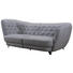 MEGASOFA in Textil Grau - Chromfarben/Grau, MODERN, Textil/Metall (256/85/115cm) - Carryhome MEGASOFA in Textil Grau - Chromfarben/Grau, MODERN, Textil/Metall (256/85/115cm) - Carryhome