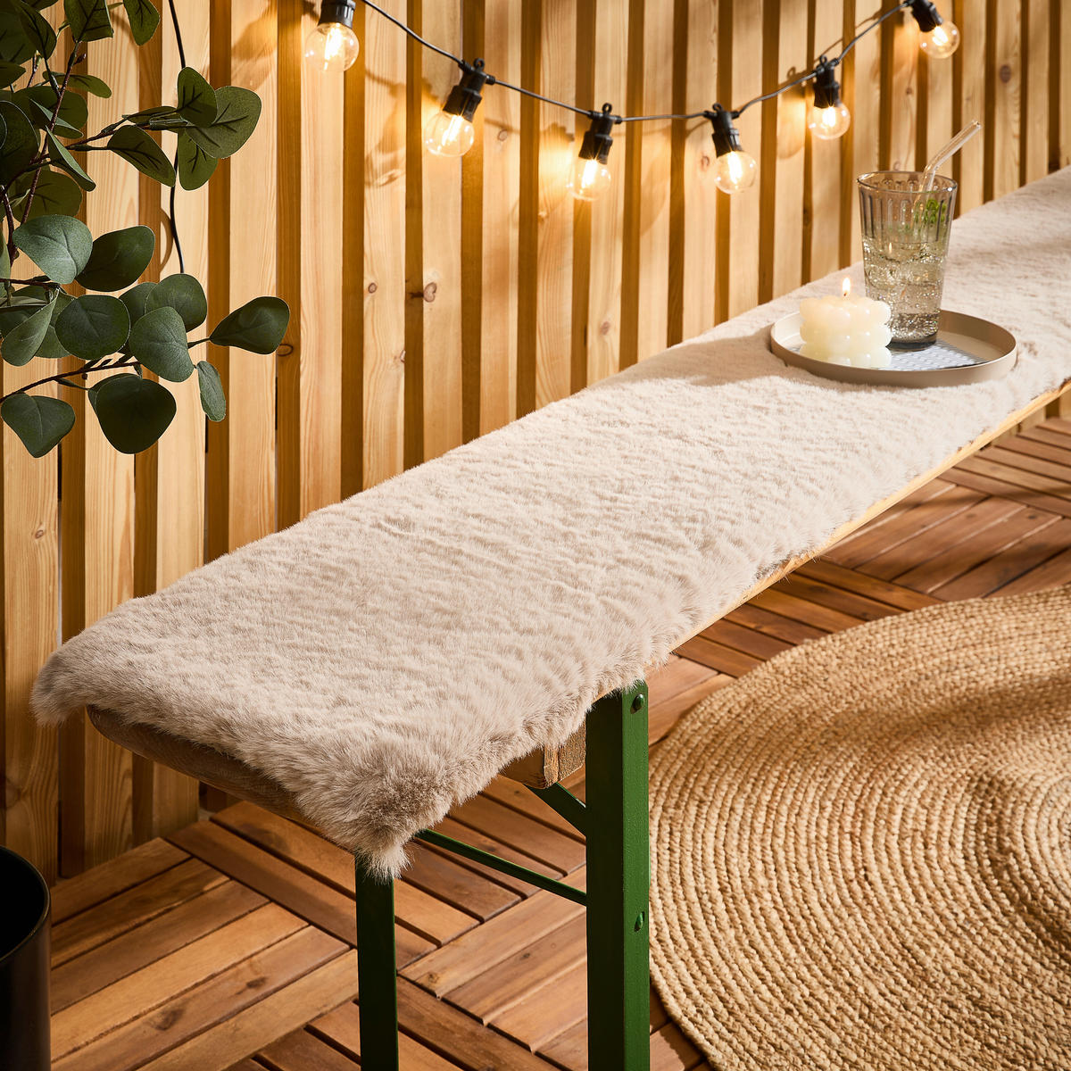 BIERBANKAUFLAGE  - Beige, Basics, Textil (25/220cm) - Novel
