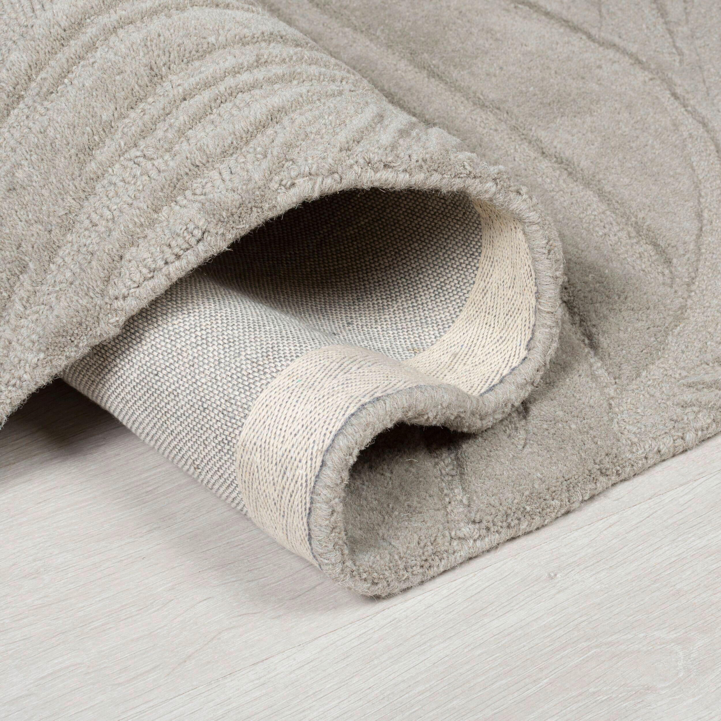 WOLLTEPPICH 160/160 cm Solace Grau  - Grau, Basics, Textil (160/160cm) - Xora