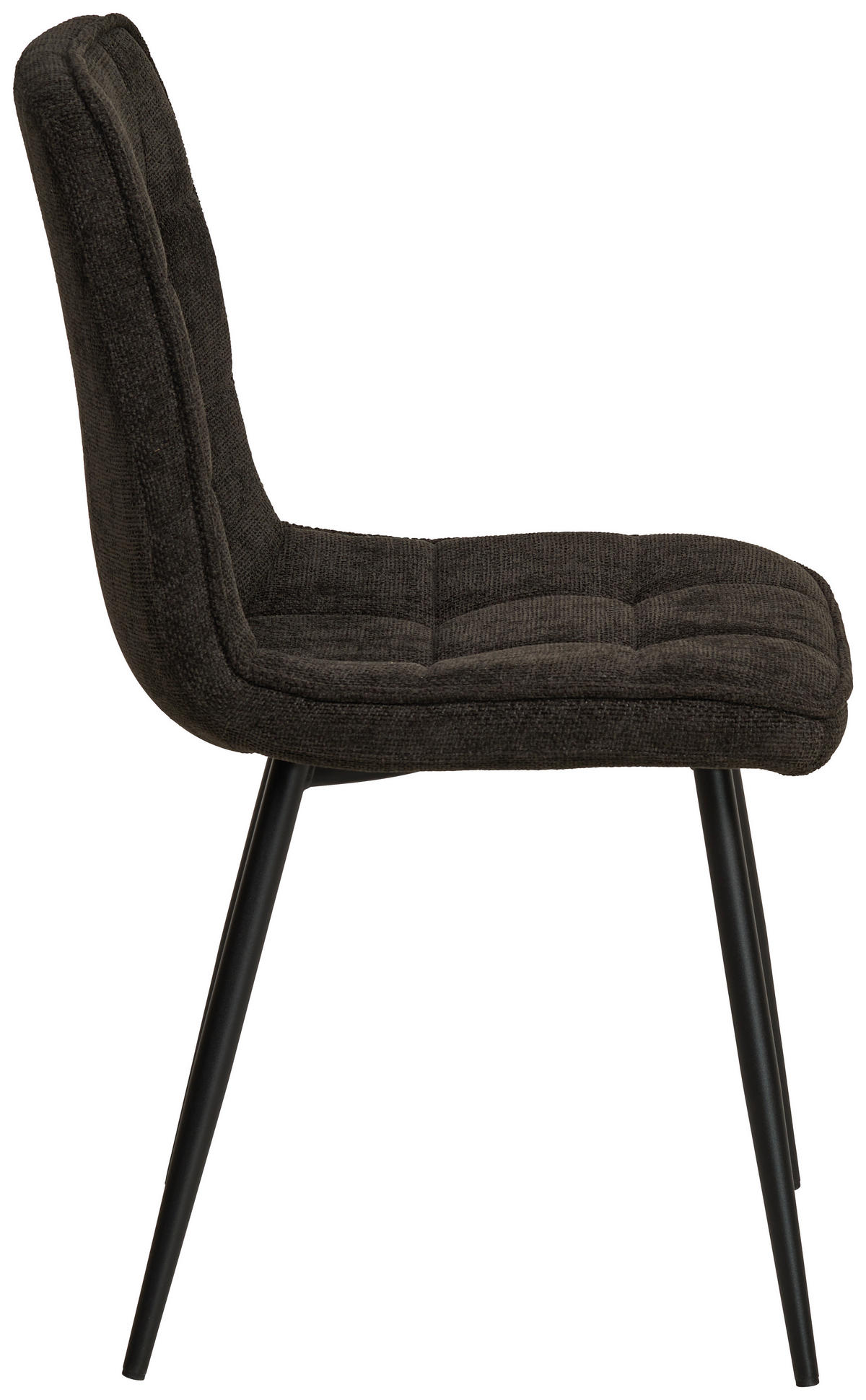 STUHL Leinenoptik Schwarz Pappel Sperrholz  - Schwarz, KONVENTIONELL, Holz/Textil (45/89/58cm) - MID.YOU