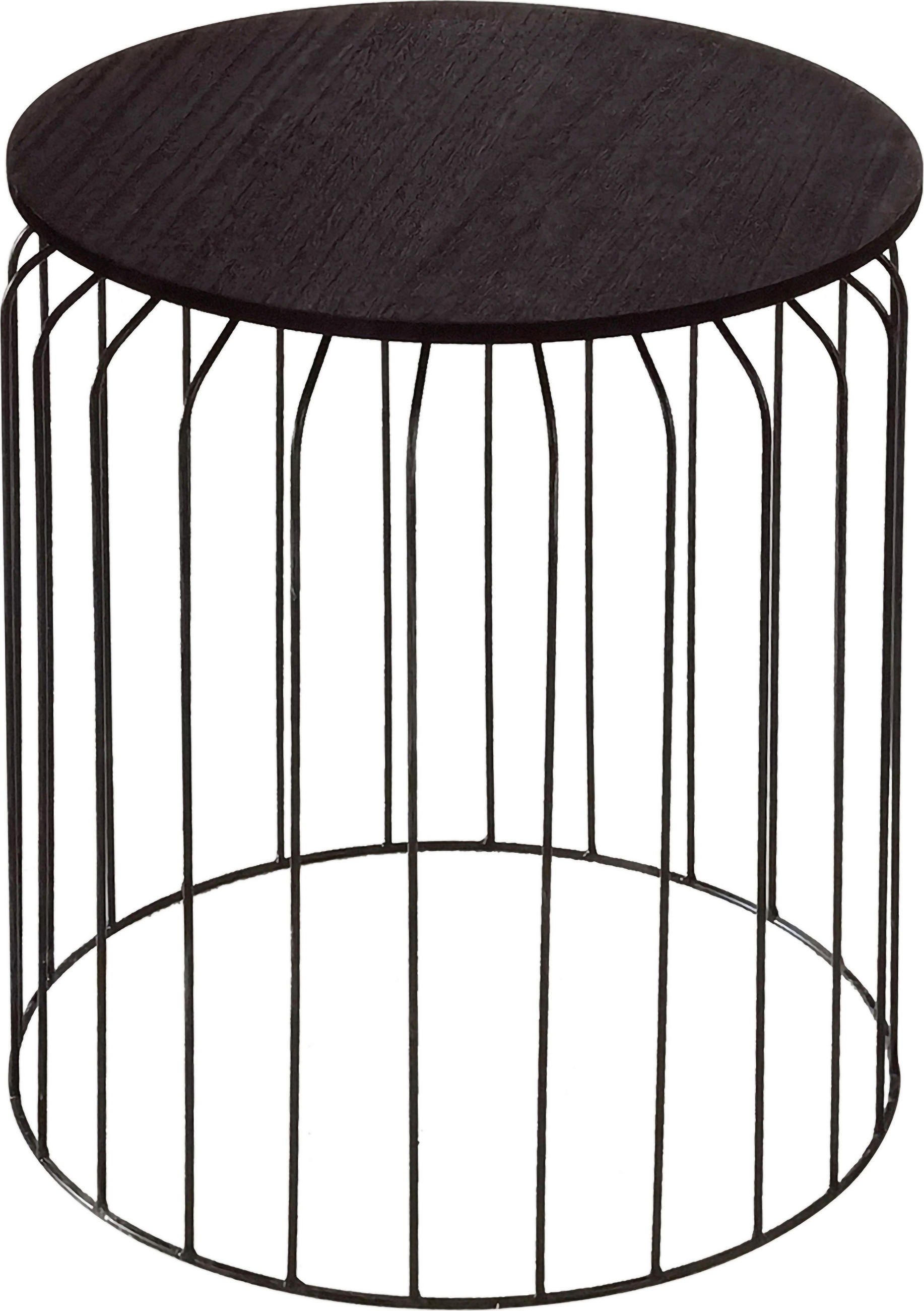 POMOĆNI STOČIĆ   - crna, Dizajnerski, metal/pločasti materijal (40/45cm) - Ambia Home