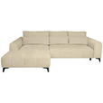 ECKSOFA  in Chenille Beige  222/279 cm  - Beige/Schwarz, KONVENTIONELL, Kunststoff/Textil (222/279cm) - Hom`in
