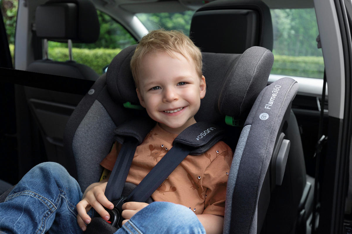REBOARDER-KINDERSITZ FLAME360 ISOFIX  - Schwarz, Basics, Kunststoff/Textil (44/58/48cm) - Osann