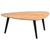 COUCHTISCH Wildeiche massiv 92/60/36 cm oval Schwarz, Wildeiche  - Wildeiche/Schwarz, Natur, Holz (92/60/36cm) - Livetastic
