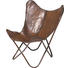SESSEL Echtleder Braun - Braun, Design, Leder/Metall (80/107/76cm) - Kare-Design
