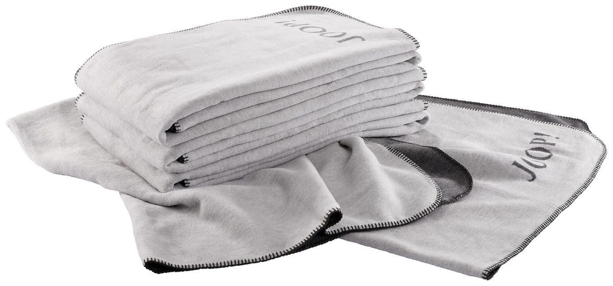 WOHNDECKE MELANGE DOUBLEFACE 150/200 cm  - Schieferfarben/Hellgrau, Design, Textil (150/200cm) - Joop!