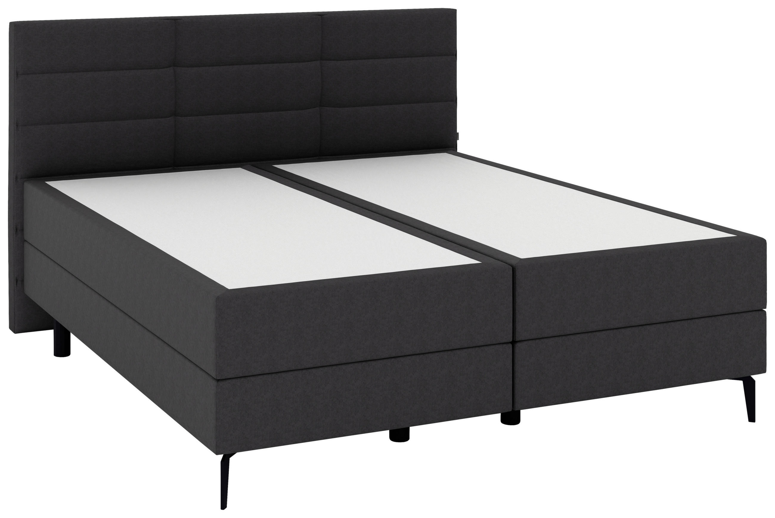 BOXSPRINGBETT 180/200 cm  in Anthrazit  - Anthrazit/Schwarz, KONVENTIONELL, Holzwerkstoff/Kunststoff (180/200cm) - Musterring