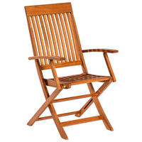 GARTENKLAPPSESSEL-SET in Holz Naturfarben  - Naturfarben, KONVENTIONELL, Holz (55,5/101cm) - Gardenson