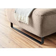 ECKSOFA  in Cord Taupe  180/266 cm  - Taupe/Schwarz, KONVENTIONELL, Textil/Metall (180/266cm) - Hom`in