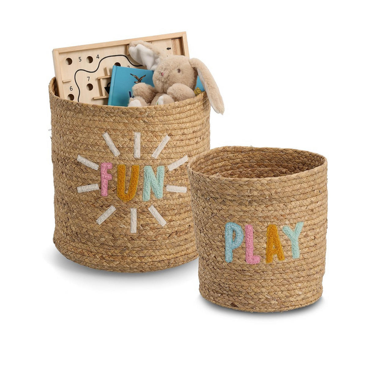 KORBSET  - Naturfarben, Basics, Naturmaterialien (35/34/35cm) - Zeller Present