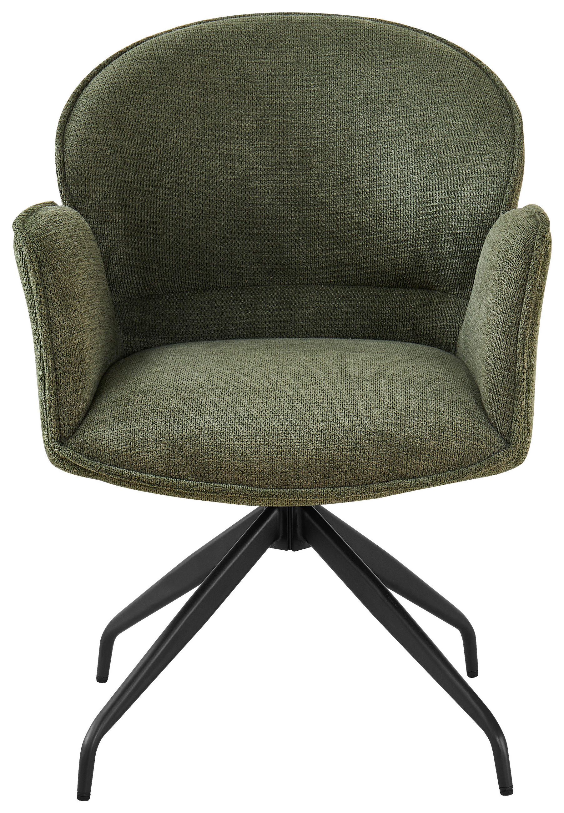 ARMLEHNSTUHL  in Eisen Webstoff  - Schwarz/Grün, MODERN, Holz/Textil (60/86/61cm) - MID.YOU