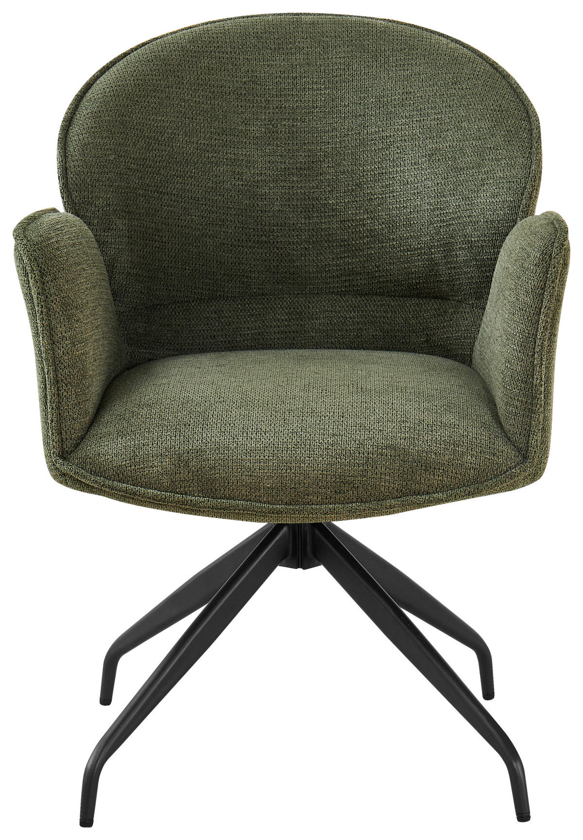 ARMLEHNSTUHL  in Eisen Webstoff  - Schwarz/Grün, MODERN, Holz/Textil (60/86/61cm) - MID.YOU