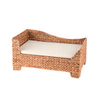 HUNDESOFA - Hellbraun, KONVENTIONELL, Holz/Textil (52/33/27cm)