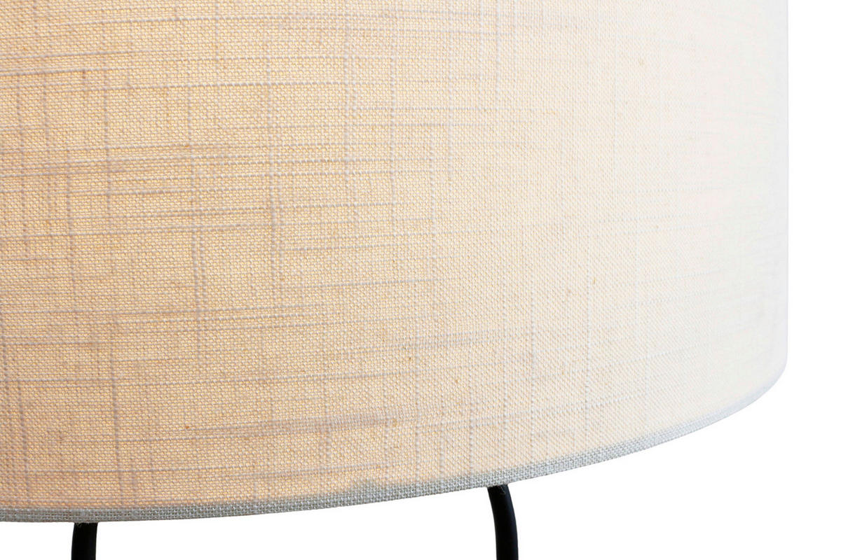 STEHLEUCHTE  34/155/34 cm   - Schwarz/Naturfarben, Design, Holz/Textil (34/155/34cm) - P & B