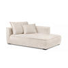 RÉCAMIERE in Cord Creme  - Creme/Schwarz, Design, Holz/Textil (207/75/121cm) - MID.YOU