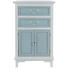 KOMMODE furniert Hellblau, Weiß - Weiß/Hellblau, LIFESTYLE, Holz/Metall (52/90/34cm)