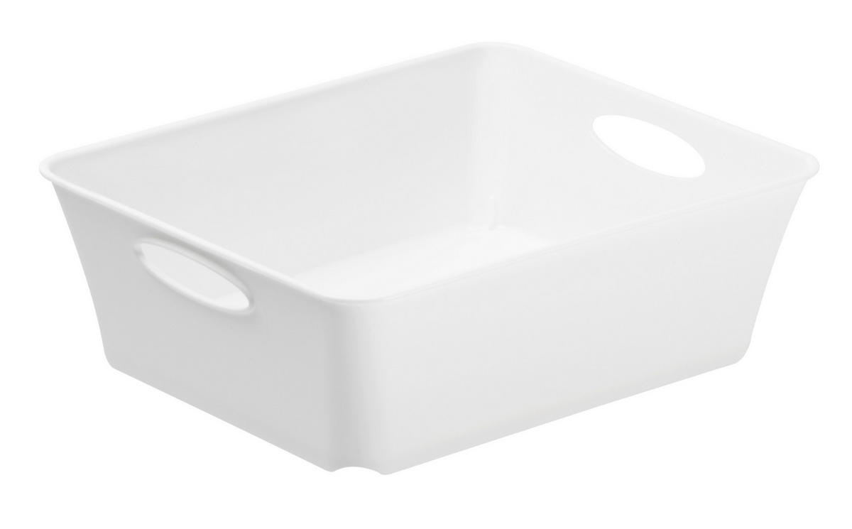 KUTIJA   18.6/15.1/6 cm      - bijela, Basics, plastika (18.6/15.1/6cm) - Rotho