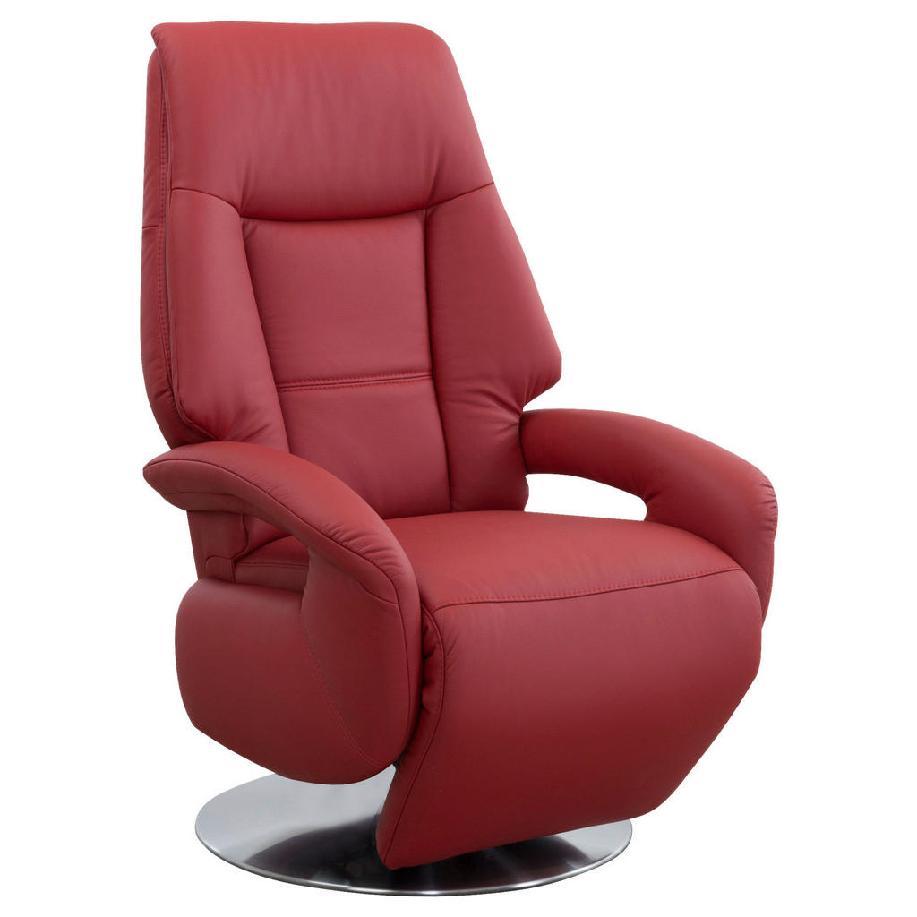 Thumbnail - Sit & More Relaxsessel, Rot, Leder, Echtleder, Nappaleder, 74x111x77 cm, Goldenes M, Made in Europe, DGM-Klimapakt, Sitz...