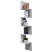 ECKREGAL - Grau, Basics, Holzwerkstoff (19,6/123,6/19,6cm) - MID.YOU