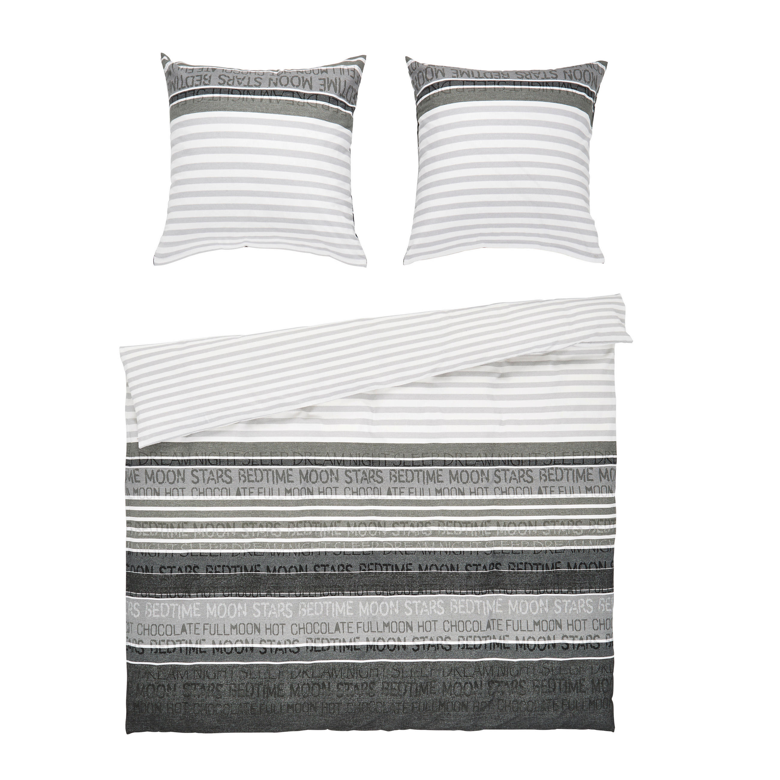 BETTWÄSCHE 200/200 cm Davos Biber  - Dunkelgrau/Hellgrau, KONVENTIONELL, Textil (200/200cm) - Janine
