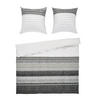 BETTWÄSCHE Davos Biber 200/200 cm  - Dunkelgrau/Hellgrau, KONVENTIONELL, Textil (200/200cm) - Janine