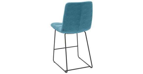 TRESENSTUHL in Petrol  - Petrol/Schwarz, Design, Textil/Metall (52/106/66cm) - Dieter Knoll