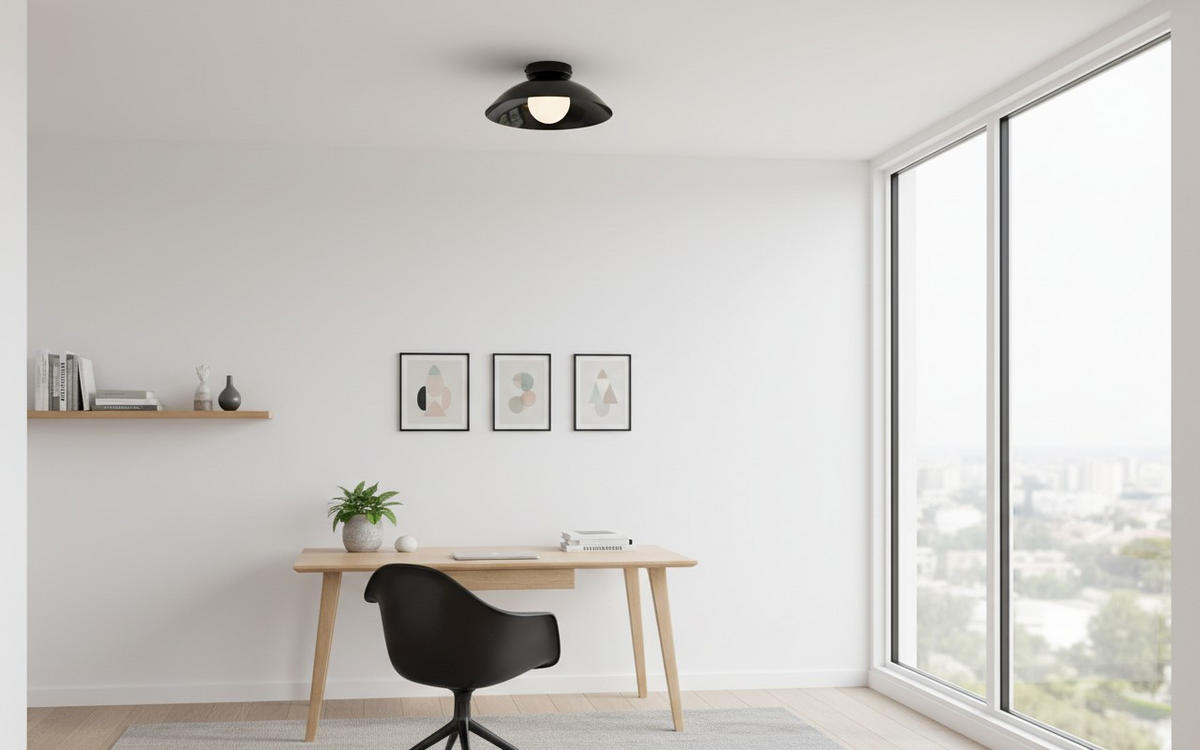 DECKENLEUCHTE  30/15 cm    - Schwarz, Design, Kunststoff/Metall (30/15cm) - Collet's Monde