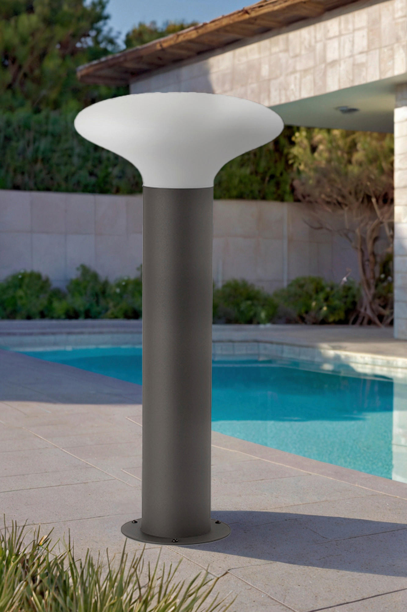 AUßENSTEHLEUCHTE 26/26/54 cm   - Dunkelgrau, Design, Metall (26/26/54cm)