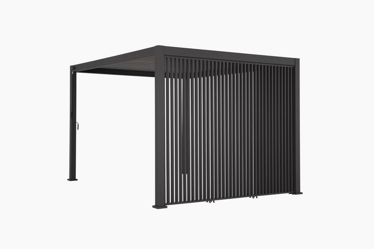 BOČNÍ ZÁSTĚNA DO PERGOLY velikost: 123/240/10 cm - antracitová, Moderní, kov (123/240/10cm) - Gardenson
