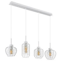 HÄNGELEUCHTE 90/20,5/120 cm  - Chromfarben/Weiß, Basics, Kunststoff/Metall (90/20,5/120cm) - Globo
