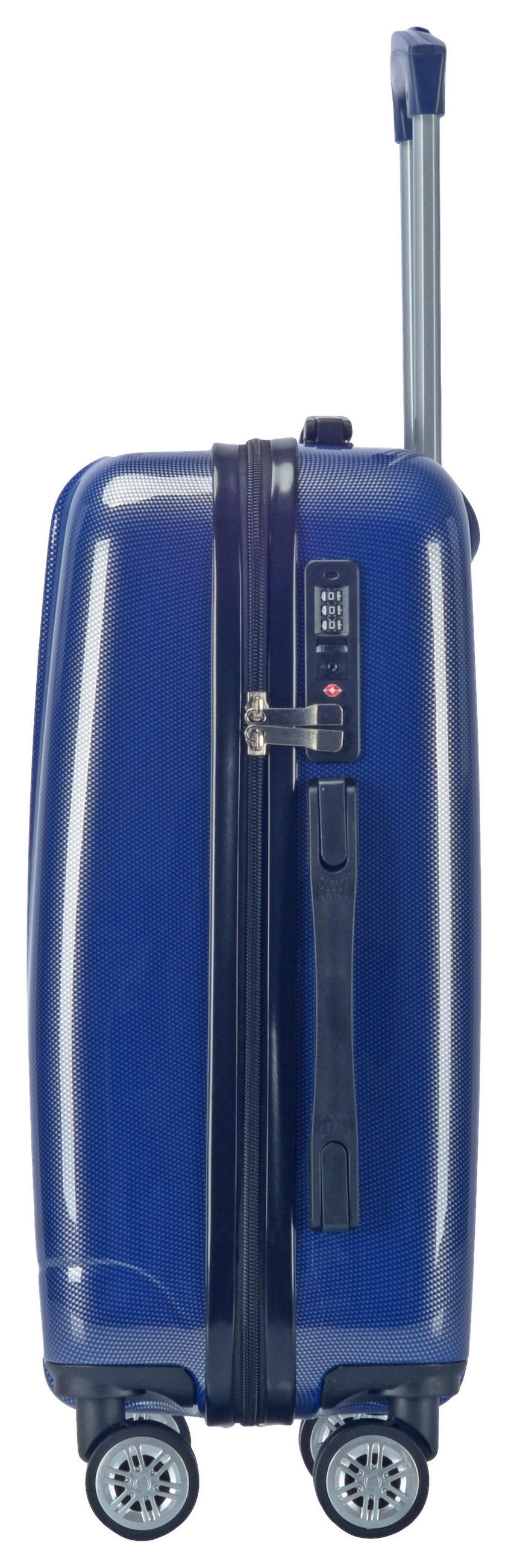 CESTOVNÝ KUFOR 90 l - modrá, Design, plast (51/28,5/77cm)