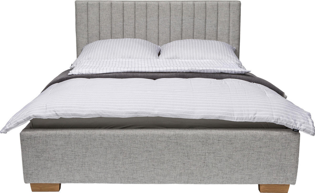 KÁRPITOZOTT ÁGY  szürke  - szürke, Basics, faalapú anyag/textil (171/110/220cm) - Hom`in