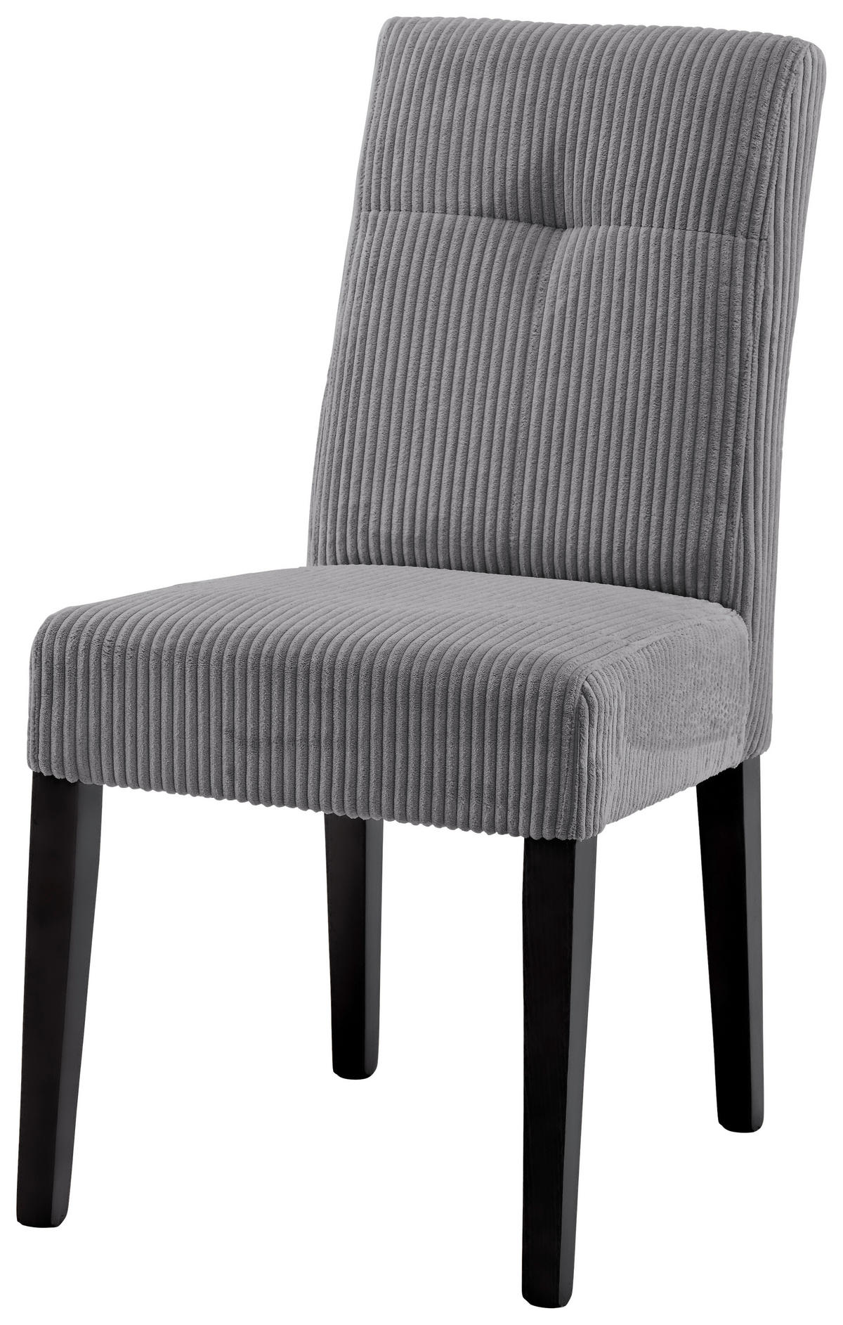 STUHL in Holz, Textil Anthrazit, Schwarz  - Anthrazit/Schwarz, KONVENTIONELL, Holz/Textil (47,5/91,5/63cm) - home24
