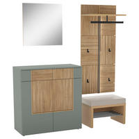 GARDEROBE  in 173/194/42,9 cm  - Wildeiche/Hellgrau, Design, Holz/Holzwerkstoff (173/194/42,9cm) - Voglauer