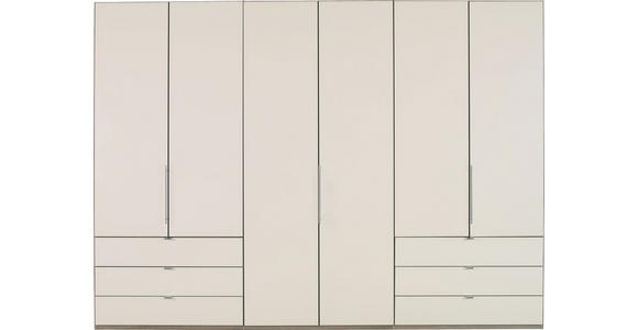 FALTTÜRENSCHRANK in Creme, Trüffeleichefarben - Trüffeleichefarben/Creme, KONVENTIONELL, Glas/Holzwerkstoff (300/216/58cm) - Venda