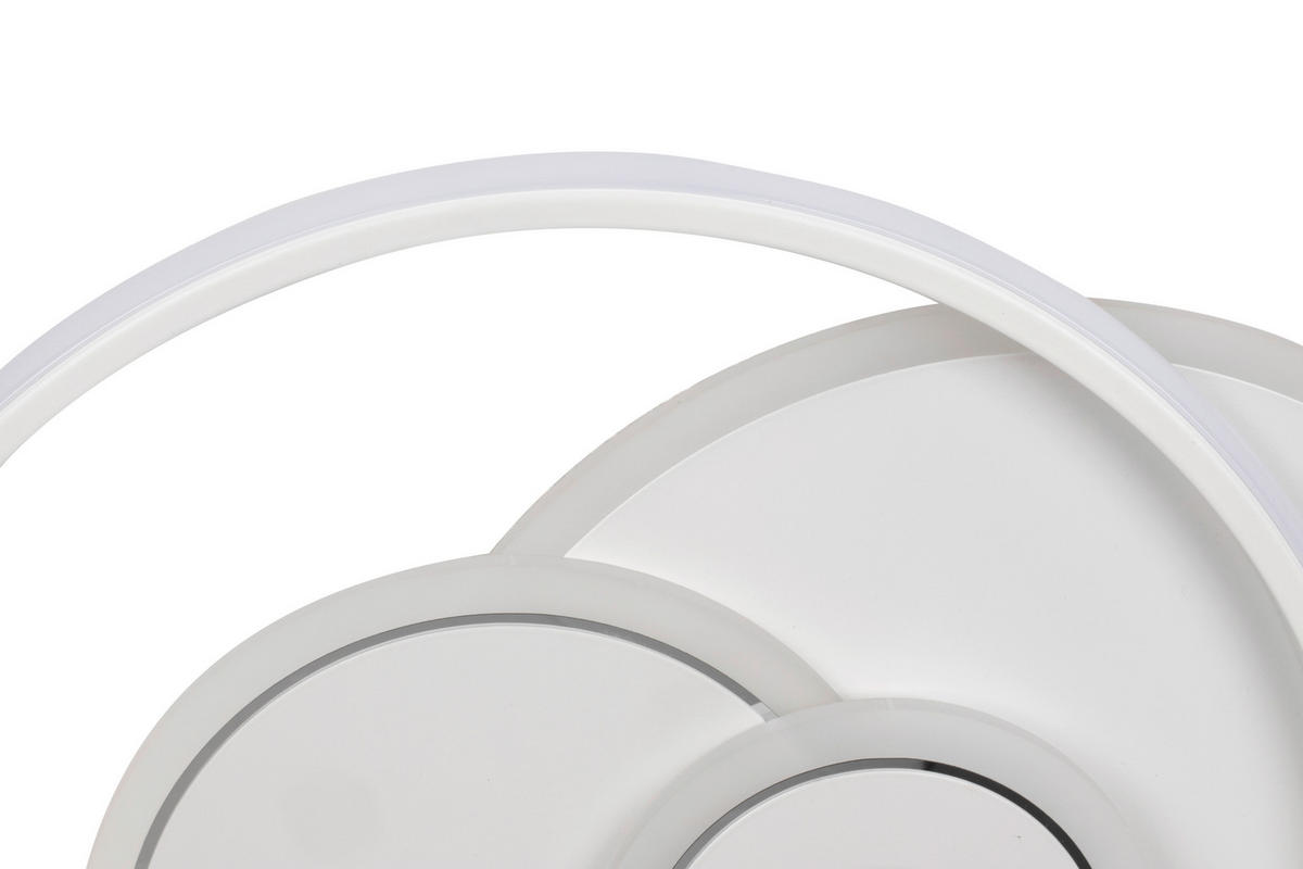 STROPNÍ LED SVÍTIDLO, 50,3/42,5/6 cm - bílá, Trend, kov/plast (50,3/42,5/6cm) - Novel