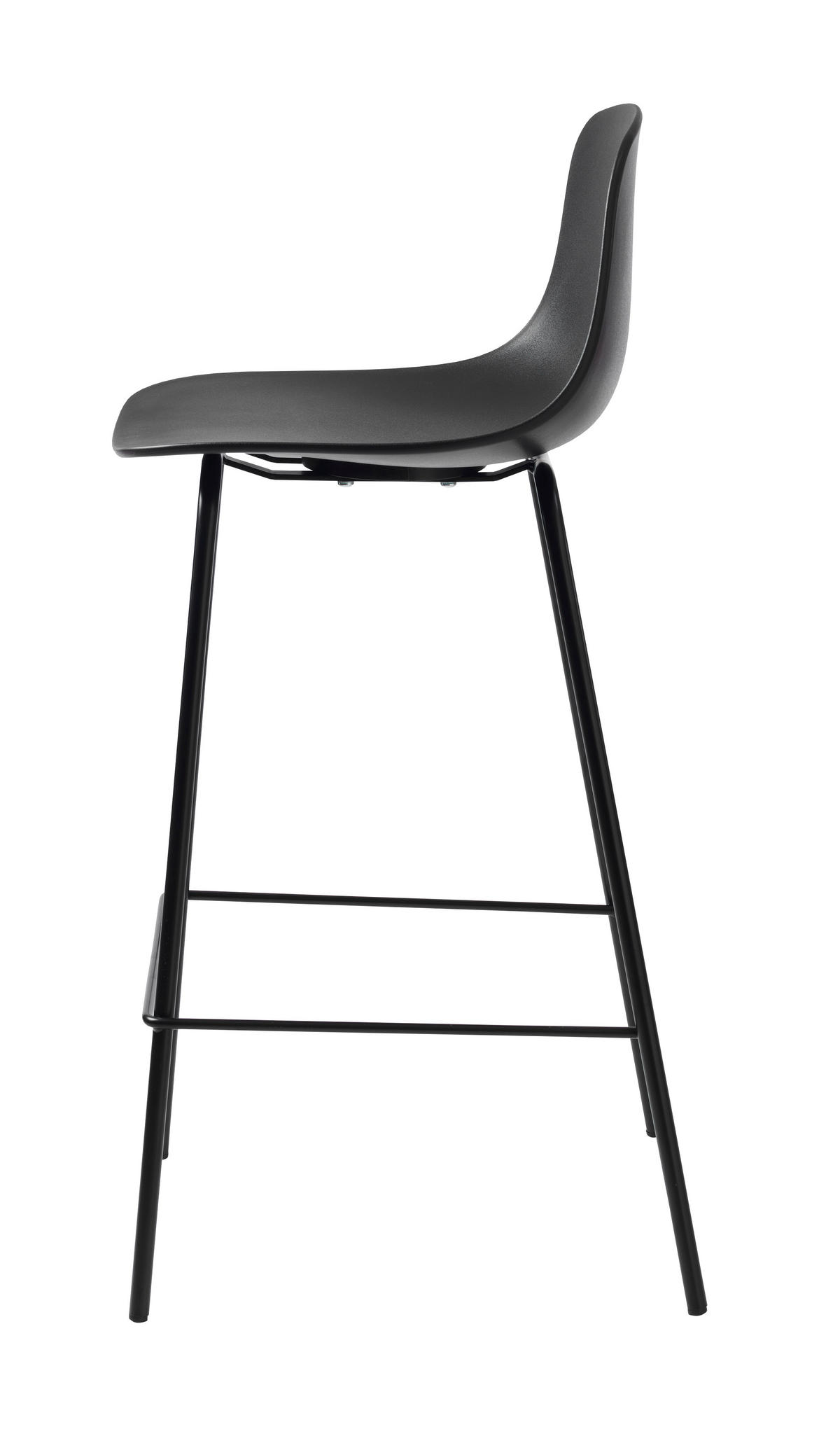 BARHOCKER Schwarz abwischbar, Typenauswahl  - Schwarz, Design, Kunststoff/Metall (41/93/48cm) - Boxxx