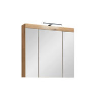 SPIEGELSCHRANK 80/77/17 cm  - Eichefarben, Basics, Glas/Holzwerkstoff (80/77/17cm) - MID.YOU