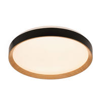 STROPNÉ LED SVIETIDLO, 48/8 cm  - čierna/dub sonoma, Basics, kov/plast (48/8cm) - Novel