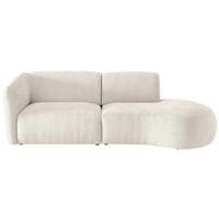 ECKSOFA Jesi Weiß Mikrofaser  - Schwarz/Weiß, MODERN, Kunststoff/Textil (238/107cm) - Livetastic