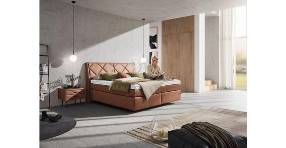 BOXSPRINGBETT 200/200 cm in Braun - Schwarz/Braun, KONVENTIONELL, Kunststoff/Textil (200/200cm) - Dieter Knoll