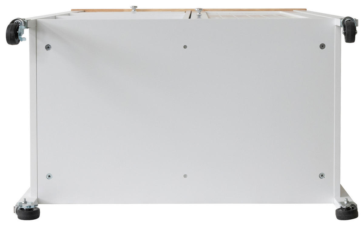 SERVIERWAGEN , Weiss  - Weiss/Silberfarben, Basics, Holz/Holzwerkstoff (80/89/47cm) - MID.YOU